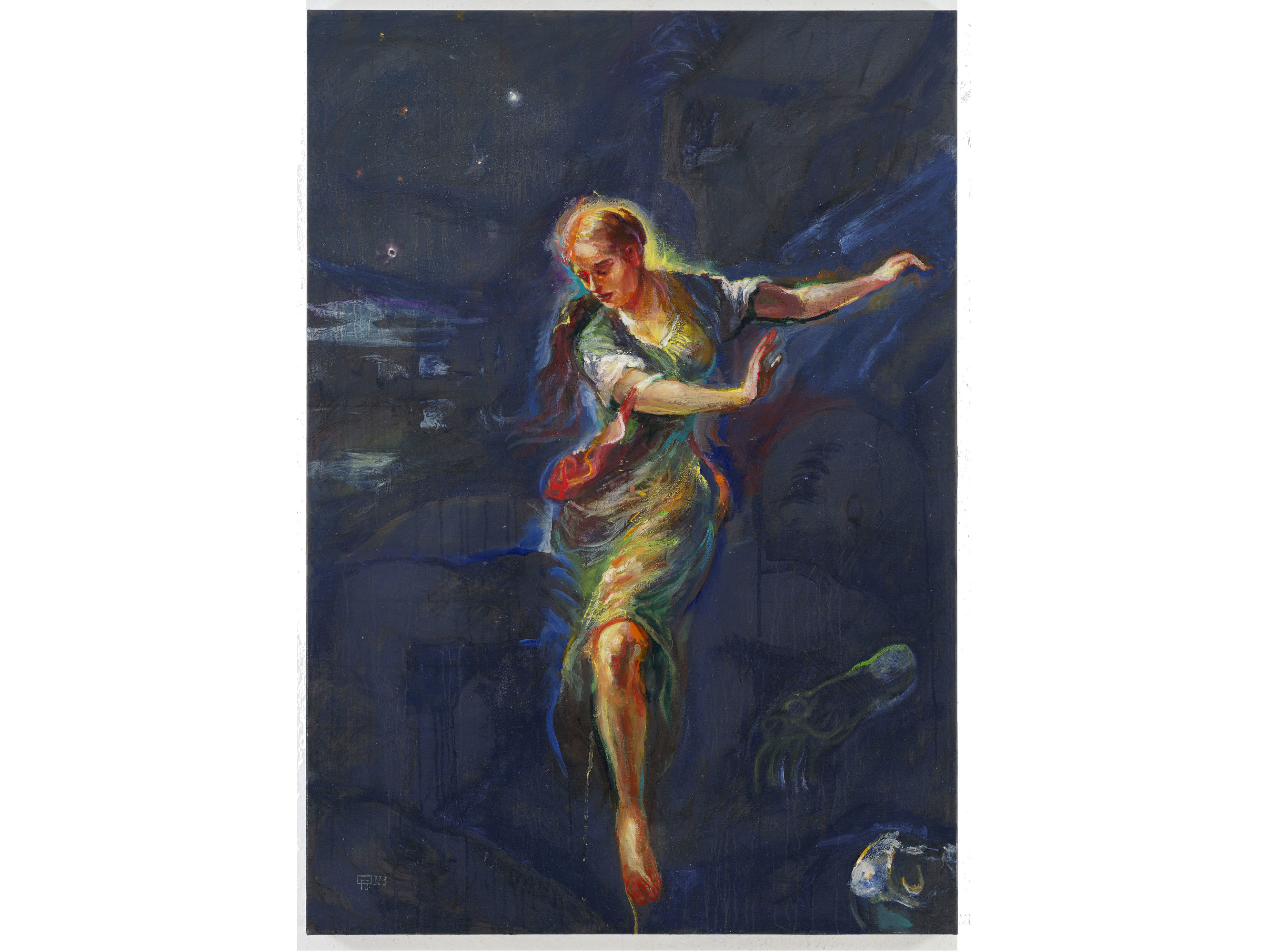 Fré Ilgen,Midnight Rambler, Painting, 2023 , Oil on canvas , H100 x W70 cm, H39 3/8 x W27 5/8 inches